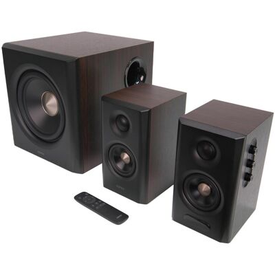 Edifier S355DB 2.1 schwarz Bluetooth Hi-Res (Set, 150 W), HiFi + Heimkino Lautsprecher, Braun, Schwarz Edifier S355DB 2.1 schwarz Bluetooth Hi-Res (Set, 150 W), HiFi + Heimkino Lautsprecher, Braun, Schwarz