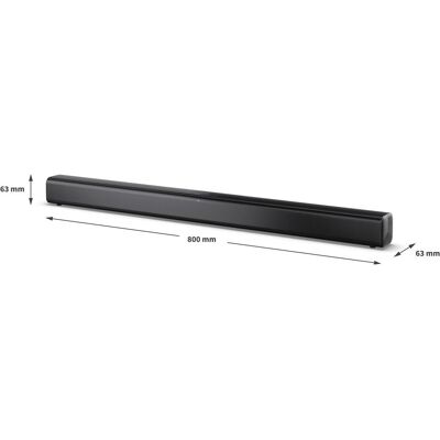 Sharp HT-SB145 (150 W, 2.0 Kanal), Soundbar, Schwarz Sharp HT-SB145 (150 W, 2.0 Kanal), Soundbar, Schwarz