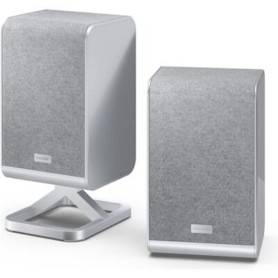 Sharp Speakers HT-SPR52021(SL) Q Soundbar 2.0.2 Wireless Rear Surround Speakers, Silver (200 W, 2.0.2 Kanal), Soundbar, Silber Sharp Speakers HT-SPR52021(SL) Q Soundbar 2.0.2 Wireless Rear Surround Speakers, Silver (200 W, 2.0.2 Kanal), Soundbar, Silber
