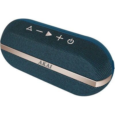 Akai PRZENOŚNY Lautsprecher BT ABTSW-30R wasserdicht (12 h), Bluetooth Lautsprecher, Blau Akai PRZENOŚNY Lautsprecher BT ABTSW-30R wasserdicht (12 h), Bluetooth Lautsprecher, Blau