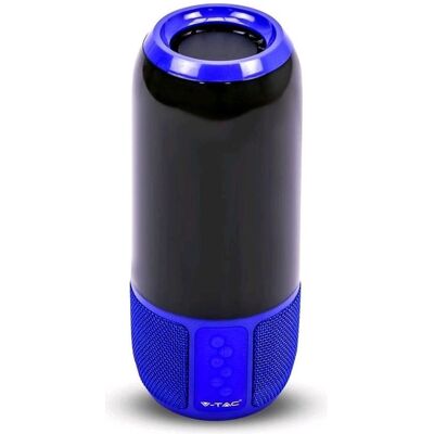 V-TAC 6W Bluetooth speaker with LED lights, blue, USB and TF slot, DC: 5V, Bluetooth Lautsprecher, Blau V-TAC 6W Bluetooth speaker with LED lights, blue, USB and TF slot, DC: 5V, Bluetooth Lautsprecher, Blau