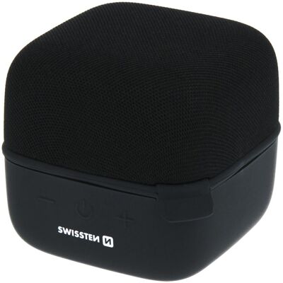 Swissten Musik Cube Bluetooth Speaker (5 h), Bluetooth Lautsprecher, Schwarz Swissten Musik Cube Bluetooth Speaker (5 h), Bluetooth Lautsprecher, Schwarz