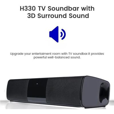 Somostel SMS-H330 2X5w TV Soundbar with 3D Surround Sound (10 W, 2.0 Kanal), Soundbar, Schwarz Somostel SMS-H330 2X5w TV Soundbar with 3D Surround Sound (10 W, 2.0 Kanal), Soundbar, Schwarz