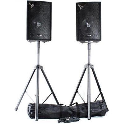 Vonyx speakers - SL10 - Set van 2 speakers met 10 woofer 1000W max. - Incl. statieven (Passiv), PA Lautsprecher, Schwarz Vonyx speakers - SL10 - Set van 2 speakers met 10 woofer 1000W max. - Incl. statieven (Passiv), PA Lautsprecher, Schwarz