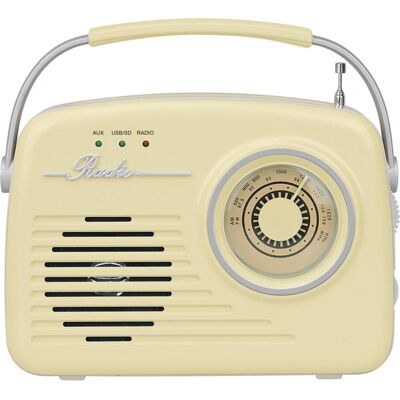 INNE Setty Bluetooth Lautsprecher mit Radio Retro P350 beige, Bluetooth Lautsprecher, Beige INNE Setty Bluetooth Lautsprecher mit Radio Retro P350 beige, Bluetooth Lautsprecher, Beige
