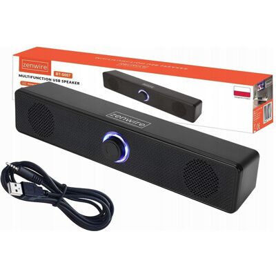 Zenwire Głośniki komputerowe Mini Soundbar (BT-S057), Soundbar, Schwarz Zenwire Głośniki komputerowe Mini Soundbar (BT-S057), Soundbar, Schwarz