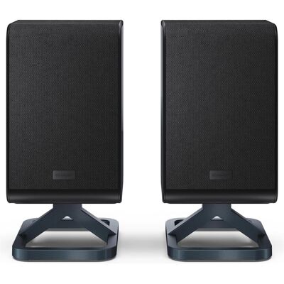 Sharp Speakers HT-SPR52021(BK) Q Soundbar 2.0.2 Wireless Rear Surround Speakers, Black (200 W, 2.0.2 Kanal), Soundbar, Silber, Schwarz Sharp Speakers HT-SPR52021(BK) Q Soundbar 2.0.2 Wireless Rear Surround Speakers, Black (200 W, 2.0.2 Kanal), Soundbar, Silber, Schwarz
