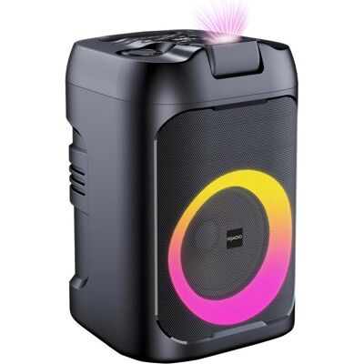 Irradio IR-PS60 STARLIGHT, Partylautsprecher mit 60W, LED und RGB-Laser (8 h), Bluetooth Lautsprecher, Schwarz Irradio IR-PS60 STARLIGHT, Partylautsprecher mit 60W, LED und RGB-Laser (8 h), Bluetooth Lautsprecher, Schwarz