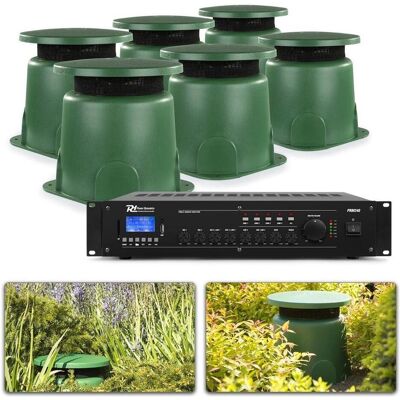 Power Dynamics 100V Bluetooth voor buiten met 6 weerbestendige speakers en kabels - 180W (Passiv), PA Lautsprecher, Grün Power Dynamics 100V Bluetooth voor buiten met 6 weerbestendige speakers en kabels - 180W (Passiv), PA Lautsprecher, Grün