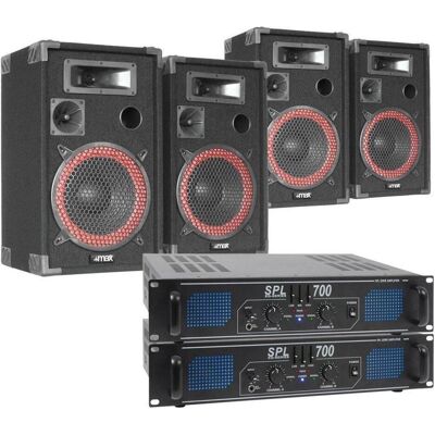 Skytec XEN3510 Geluidsset. 4 speakers. 2 versterkers, PA Lautsprecher, Schwarz Skytec XEN3510 Geluidsset. 4 speakers. 2 versterkers, PA Lautsprecher, Schwarz