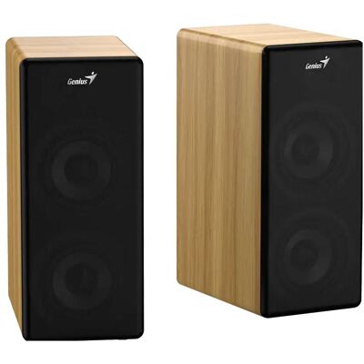 Genius SP-HF1220BT 45-Watt-Bluetooth-Holzlautsprecher Kiefernholz, PC Lautsprecher, Schwarz, Braun Genius SP-HF1220BT 45-Watt-Bluetooth-Holzlautsprecher Kiefernholz, PC Lautsprecher, Schwarz, Braun