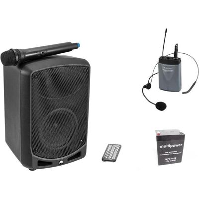 Omnitronic Set WAMS-65BT + Taschensender inkl. Headset + Akku (Aktiv), PA Lautsprecher, Schwarz Omnitronic Set WAMS-65BT + Taschensender inkl. Headset + Akku (Aktiv), PA Lautsprecher, Schwarz