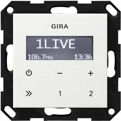 Gira UP Radio RDS o.Lautsprecher 228403 System 55 reinweiss (FM), Radio, Weiss Gira UP Radio RDS o.Lautsprecher 228403 System 55 reinweiss (FM), Radio, Weiss