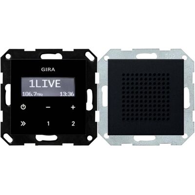 Gira UP-Radio RDS Lautsprecher System 55 Schwarz m (FM, Radio Frequency (RF)), Radio, Schwarz Gira UP-Radio RDS Lautsprecher System 55 Schwarz m (FM, Radio Frequency (RF)), Radio, Schwarz