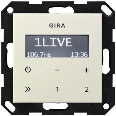 Gira UP-Radio 228401 RDS o. Lautsprecher System 55 cw, Radio, Weiss Gira UP-Radio 228401 RDS o. Lautsprecher System 55 cw, Radio, Weiss