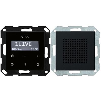 Gira UP-Radio RDS Lautsprecher System 55 Schwarz m (FM, Radio Frequency (RF)), Radio, Schwarz Gira UP-Radio RDS Lautsprecher System 55 Schwarz m (FM, Radio Frequency (RF)), Radio, Schwarz