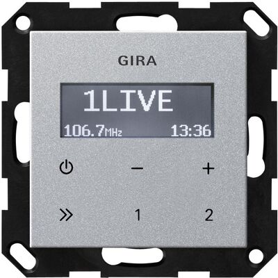 Gira UP-Radio RDS o.Lautsprecher System 55 F Alu (Radio Frequency (RF)), Radio, Silber Gira UP-Radio RDS o.Lautsprecher System 55 F Alu (Radio Frequency (RF)), Radio, Silber