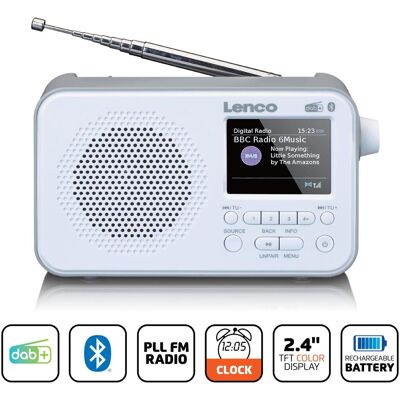 Lenco PDR-036 (DAB+, FM, Bluetooth), Radio, Weiss Lenco PDR-036 (DAB+, FM, Bluetooth), Radio, Weiss