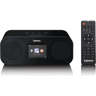 Lenco Internet Radio Stereo DIR-121BK schwarz, DAB, FM, BT (DAB+, FM, Internetradio, Bluetooth, WLAN), Radio, Schwarz Lenco Internet Radio Stereo DIR-121BK schwarz, DAB, FM, BT (DAB+, FM, Internetradio, Bluetooth, WLAN), Radio, Schwarz
