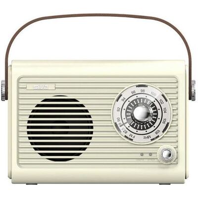 Silva Schneider Mono 1966 BT beige tragbares Retro-Radio mit 1500mAh Akku (FM, Bluetooth), Radio, Beige Silva Schneider Mono 1966 BT beige tragbares Retro-Radio mit 1500mAh Akku (FM, Bluetooth), Radio, Beige