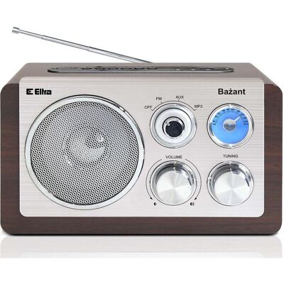 Eltra - Bażant USB-radio - Oak case - Silver front - Radio Eltra - Bażant USB-radio - Oak case - Silver front - Radio