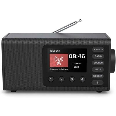 Hama DR1001 (DAB, DAB+, FM, Bluetooth), Radio, Schwarz Hama DR1001 (DAB, DAB+, FM, Bluetooth), Radio, Schwarz