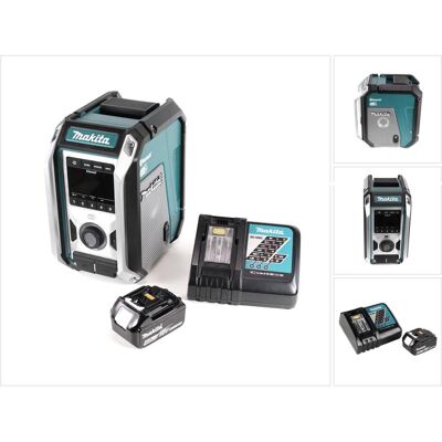 Makita DMR 115 RM1 Akku Baustellenradio 12V - 18V Bluetooth DAB+ IP65 + 1x Akku 4,0 Ah + Ladegerät (DAB+, FM, Bluetooth), Radio Makita DMR 115 RM1 Akku Baustellenradio 12V - 18V Bluetooth DAB+ IP65 + 1x Akku 4,0 Ah + Ladegerät (DAB+, FM, Bluetooth), Radio