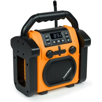 Thomson Bouwradio + Speaker (FM, Bluetooth), Radio, Orange, Mehrfarbig Thomson Bouwradio + Speaker (FM, Bluetooth), Radio, Orange, Mehrfarbig