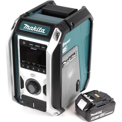 Makita DMR 115 M1 Akku Baustellenradio 12V - 18V Bluetooth DAB+ IP65 + 1x Akku 4,0 Ah, ohne (DAB, DAB+, FM, Bluetooth), Radio Makita DMR 115 M1 Akku Baustellenradio 12V - 18V Bluetooth DAB+ IP65 + 1x Akku 4,0 Ah, ohne (DAB, DAB+, FM, Bluetooth), Radio