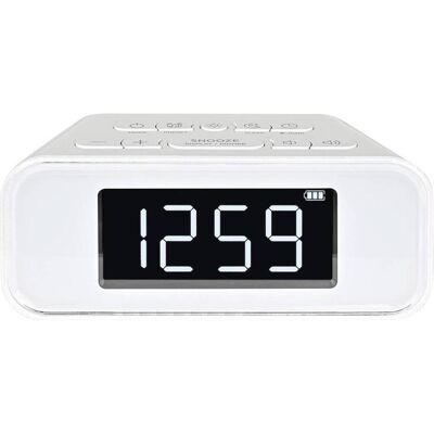 Silva Schneider Uhrenradio Bt Akku (FM, Bluetooth), Radio, Weiss Silva Schneider Uhrenradio Bt Akku (FM, Bluetooth), Radio, Weiss