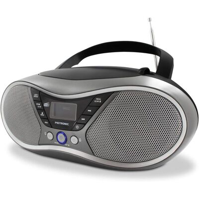 Metronic Portable Radio/CD Player Black DAB+ (DAB, FM), Radio, Schwarz, Grau Metronic Portable Radio/CD Player Black DAB+ (DAB, FM), Radio, Schwarz, Grau