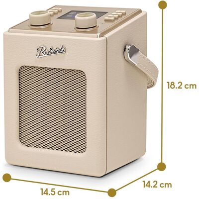 Roberts Revival Mini 2 (DAB+, FM, Bluetooth), Radio, Beige Roberts Revival Mini 2 (DAB+, FM, Bluetooth), Radio, Beige