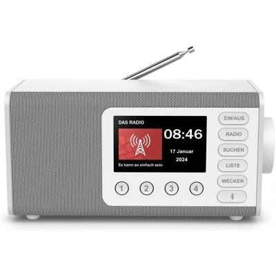 Hama DR1001 (DAB, DAB+, FM, Bluetooth), Radio, Weiss Hama DR1001 (DAB, DAB+, FM, Bluetooth), Radio, Weiss
