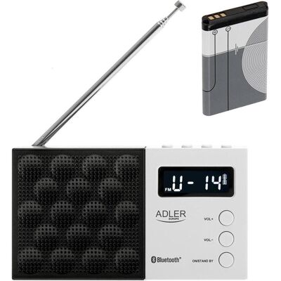 Adler Radio - Digital AM/FM Wecker Schwarz/Weiß - Radio Adler Radio - Digital AM/FM Wecker Schwarz/Weiß - Radio