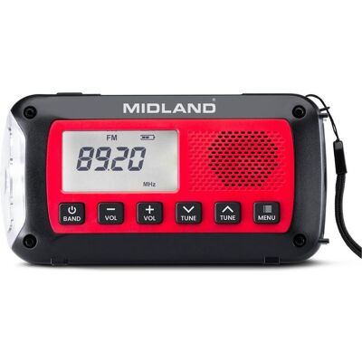Albrecht Midland ER100 Notfallradio mit 2600mAh Akku (AM, FM), Radio, Rot, Schwarz Albrecht Midland ER100 Notfallradio mit 2600mAh Akku (AM, FM), Radio, Rot, Schwarz
