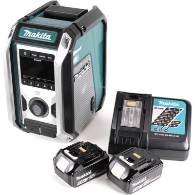 Makita DMR 115 RG Akku Baustellenradio 12V - 18V Bluetooth DAB+ IP65- + 2x Akku 6,0 Ah + Ladegerät (DAB, DAB+, FM, Bluetooth), Radio Makita DMR 115 RG Akku Baustellenradio 12V - 18V Bluetooth DAB+ IP65- + 2x Akku 6,0 Ah + Ladegerät (DAB, DAB+, FM, Bluetooth), Radio