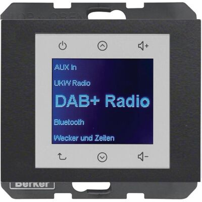 Berker BERK Radio Touch (DAB+, KW, Bluetooth), Radio, Grau Berker BERK Radio Touch (DAB+, KW, Bluetooth), Radio, Grau