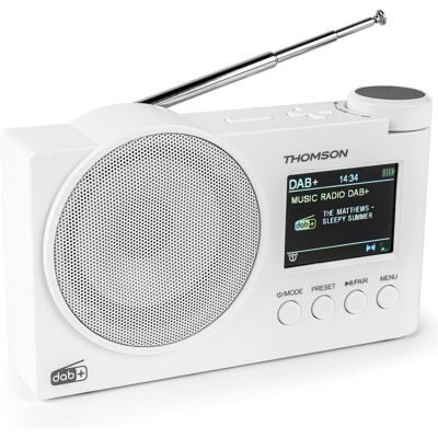 Thomson RT400DAB DAB+ / FM Radio / BT - White (DAB+, FM, Bluetooth), Radio, Weiss Thomson RT400DAB DAB+ / FM Radio / BT - White (DAB+, FM, Bluetooth), Radio, Weiss