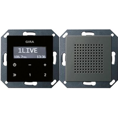 Gira - UP-Radio 2280600 - 55 Edelstahl - Stereo - Radio Gira - UP-Radio 2280600 - 55 Edelstahl - Stereo - Radio