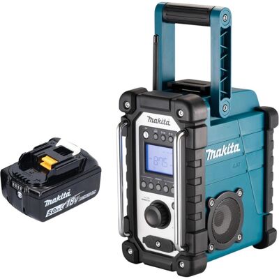 Makita DMR 116 T1 Akku Baustellenradio 14,4 - 18 V AM FM AUX + 1x Akku 5,0 Ah - ohne Ladegerät (AM, FM), Radio Makita DMR 116 T1 Akku Baustellenradio 14,4 - 18 V AM FM AUX + 1x Akku 5,0 Ah - ohne Ladegerät (AM, FM), Radio