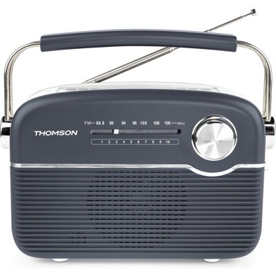 Thomson Retro Bluetooth Radio w/ Solar Charging - Grey (DAB+, FM, Bluetooth), Radio, Grau Thomson Retro Bluetooth Radio w/ Solar Charging - Grey (DAB+, FM, Bluetooth), Radio, Grau
