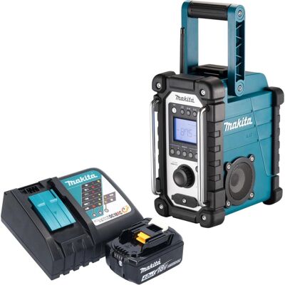 Makita DMR 116 RM1 Akku Baustellenradio 14,4 - 18 V AM FM AUX + 1x Akku 4,0 Ah + Ladegerät (AM, FM), Radio Makita DMR 116 RM1 Akku Baustellenradio 14,4 - 18 V AM FM AUX + 1x Akku 4,0 Ah + Ladegerät (AM, FM), Radio