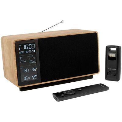 Thomson Speaker + Weather Station WS202 (FM, Bluetooth), Radio, Schwarz Thomson Speaker + Weather Station WS202 (FM, Bluetooth), Radio, Schwarz