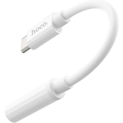 Hoco - Audio Cable Adapter (LS30) - Type-C to Jack 3.5mm - White, Audio Adapter, Weiss Hoco - Audio Cable Adapter (LS30) - Type-C to Jack 3.5mm - White, Audio Adapter, Weiss