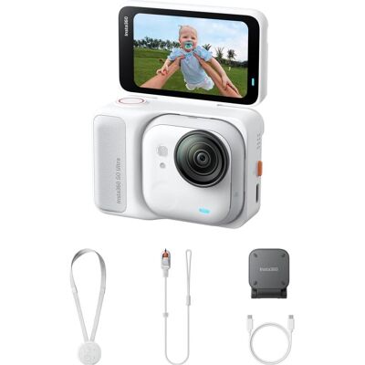 Insta360 Go Ultra Standard Bundle (60p, Bluetooth, WLAN), Action Cam, Weiss Insta360 Go Ultra Standard Bundle (60p, Bluetooth, WLAN), Action Cam, Weiss