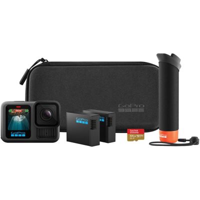 GoPro HERO13 Black Accessory Hard Bundle (inkl. 64 GB MicroSDXC-Karte) (60p, Bluetooth, WLAN), Action Cam, Schwarz GoPro HERO13 Black Accessory Hard Bundle (inkl. 64 GB MicroSDXC-Karte) (60p, Bluetooth, WLAN), Action Cam, Schwarz