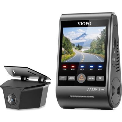 Viofo A229 Ultra-W 2CH 4K+4K HDR 2 Channels Dash Cam (Bluetooth, Eingebautes Display, GPS-Empfänger, 4K), Dashcam, Schwarz Viofo A229 Ultra-W 2CH 4K+4K HDR 2 Channels Dash Cam (Bluetooth, Eingebautes Display, GPS-Empfänger, 4K), Dashcam, Schwarz