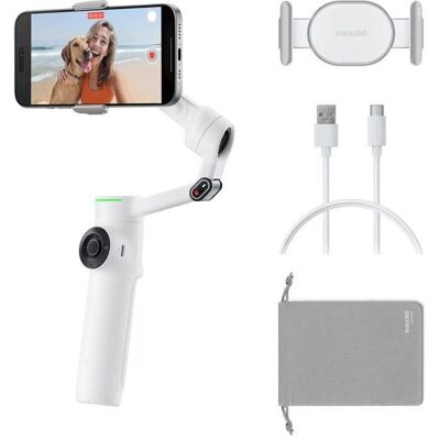 Insta360 Flow 2 Pro AI Tracker Bundle/ Summit White (CINSABQB), Action Cam, Weiss Insta360 Flow 2 Pro AI Tracker Bundle/ Summit White (CINSABQB), Action Cam, Weiss