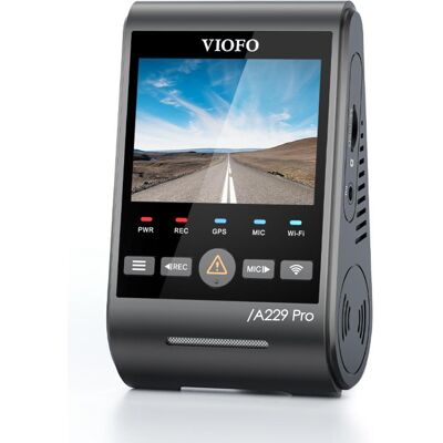 Viofo A229 Pro Front (Eingebautes Display, Eingebautes Mikrofon, GPS-Empfänger, 4K), Dashcam, Schwarz Viofo A229 Pro Front (Eingebautes Display, Eingebautes Mikrofon, GPS-Empfänger, 4K), Dashcam, Schwarz