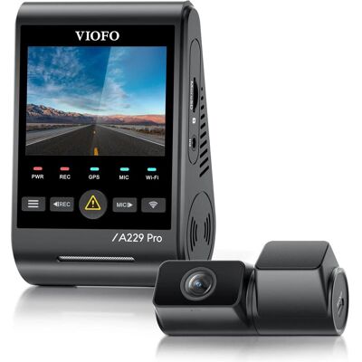 Viofo A229 Pro Tele (GPS-Empfänger, 4K), Dashcam, Schwarz Viofo A229 Pro Tele (GPS-Empfänger, 4K), Dashcam, Schwarz